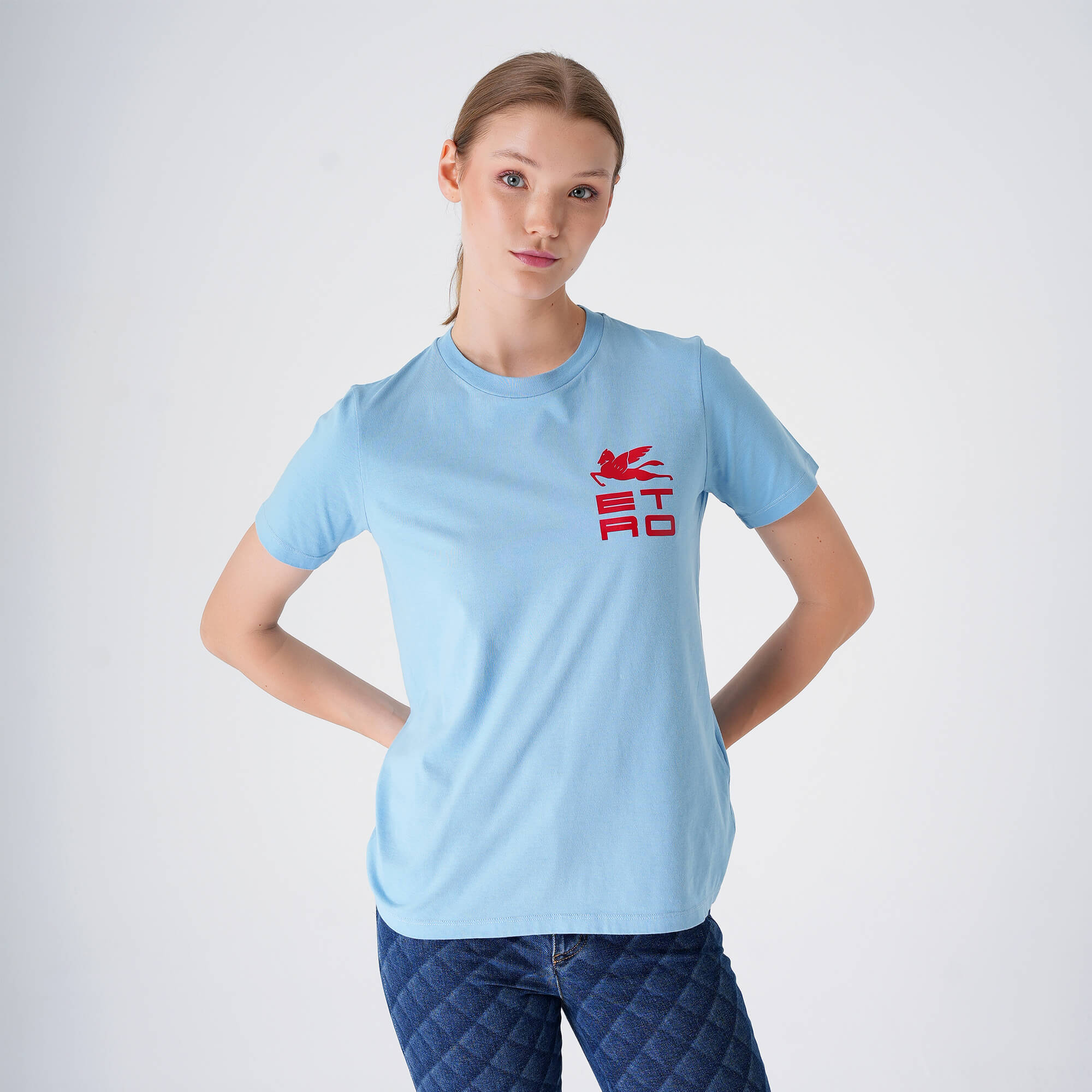 Etro - Blue Icon Logo Cotton T-shirt